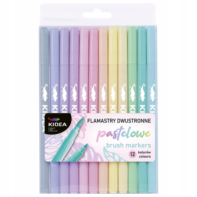 SZKOŁA FLAMASTRY DWUSTRONNE PASTELOWE