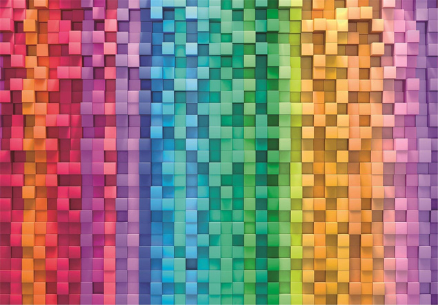 PUZZLE 1500 COLORBOOM PIXEL KWADRATY KOLORY TĘCZA