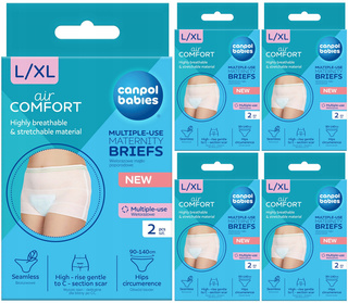 5 x 2szt Bezszwowe Majtki Poporodowe L/XL Canpol Wielorazowe Siateczkowe