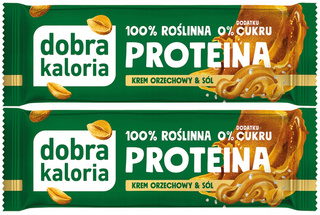 2x Baton Proteinowy KREM ORZECHOWY Bez Cukru 24% Białka Dobra Kaloria