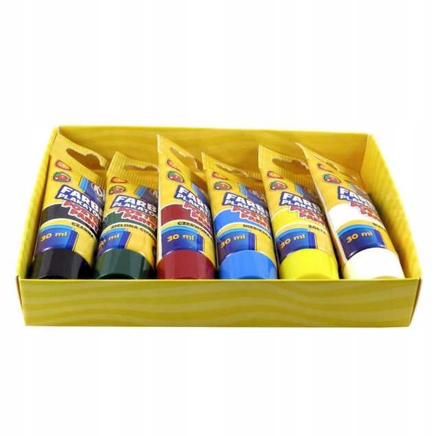 Farby plakatowe 6kol w tubie 30ml ASTRA