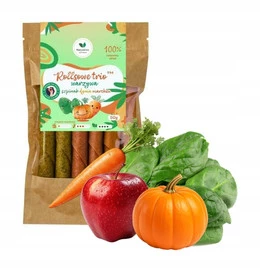 Rollsy Przekąski JABŁKO SZPINAK DYNIA MARCHEW 50g Naturalnie Zdrowi