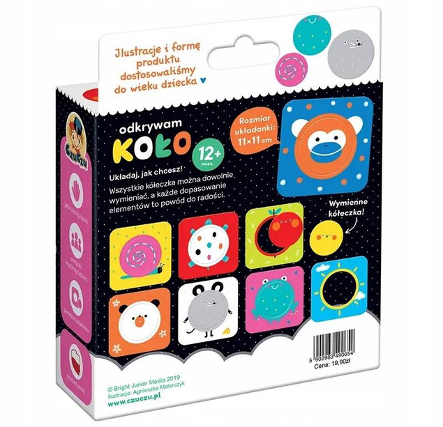CZUCZU Moje Pierwsze Puzzle Odkrywam Koło 12m+