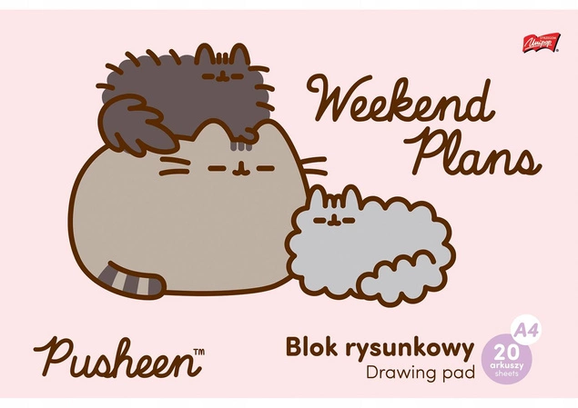 Blok Rysunkowy PUSHEEN A4 20 Kartek 80 g/m2 St. Majewski