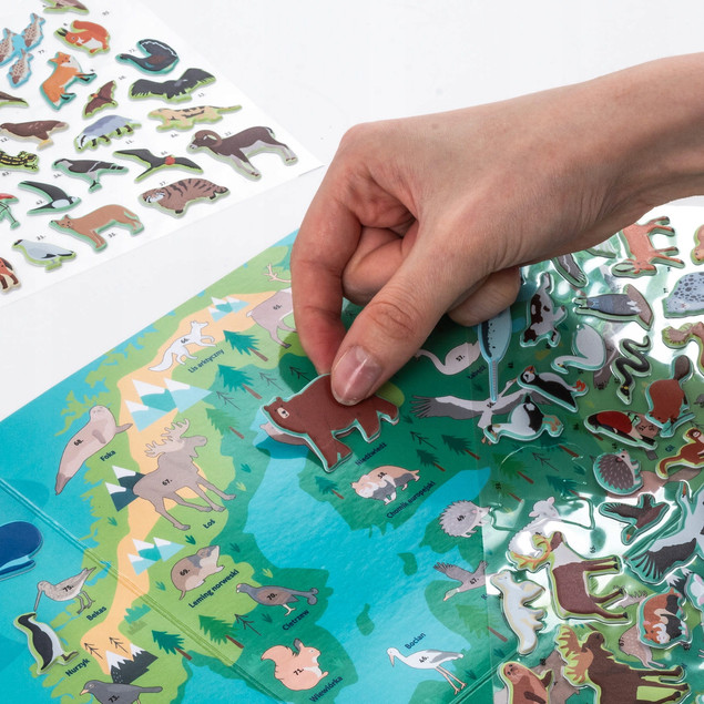 WYKLEJANKA ZWIERZĘTA EUROPY + GRA GDZIE ONE ŻYJĄ KIDEA