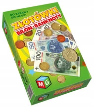 Złotówki bilon banknoty Do zabawy nauki pieniądze