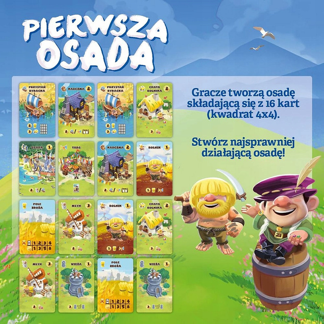 PIERWSZA OSADA Gra Karciana Strategiczna 8+ Nasza Księgarnia