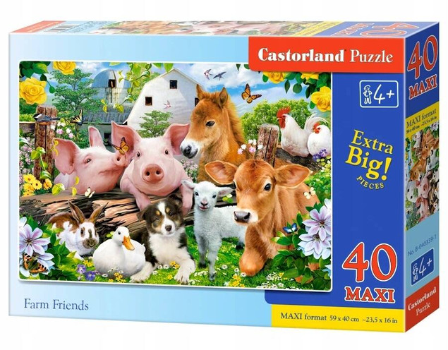 Puzzle 40 maxi - Farm Friends CASTOR