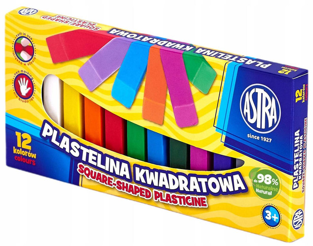 Plastelina 12kol kwadratowa ASTRA