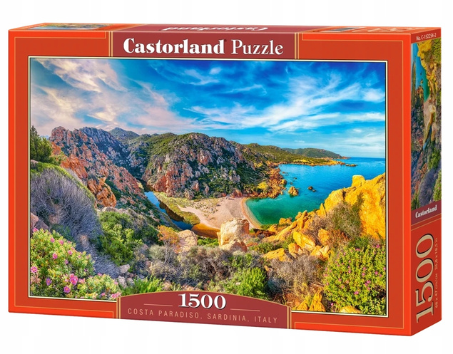 Puzzle 1500 Układanka Włochy Sardynia RAJSKIE WYBRZEŻE Krajobraz 9+ Castor