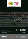 Blok Techniczny CZARNY A4 170g 10ark Happy Color
