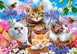 Puzzle 500 Kittens with Flowers CASTOR