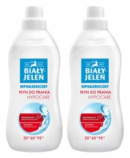 2x BIAŁY JELEŃ Płyn Do Prania HYPOCARE Do Tkanin BIAŁYCH i KOLOROWYCH 1 L