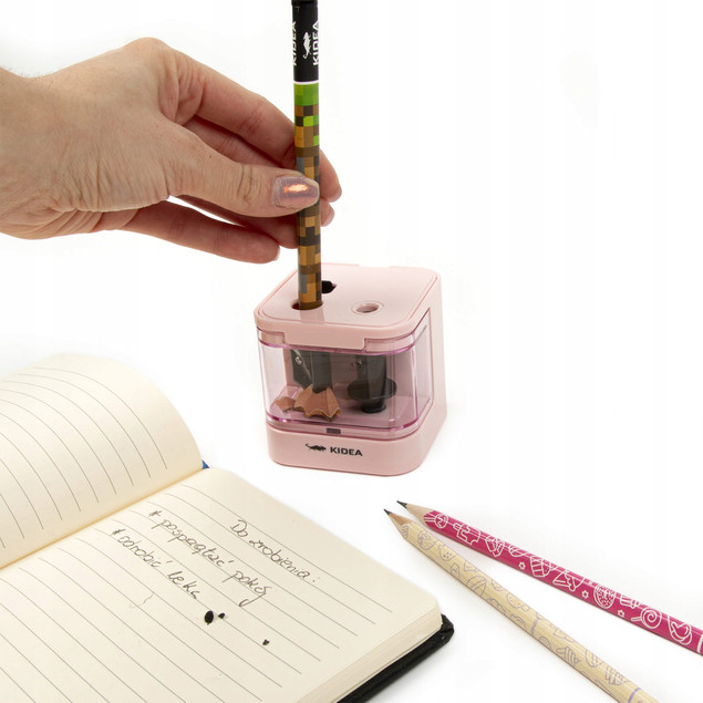 KIDEA Temperówka ELEKTRYCZNA Podwójna RÓŻOWA