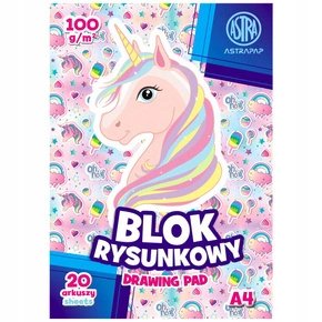 Blok rysunkowy biały A4 20k ASTRA