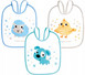 Canpol babies zestaw śliniaków nieprzemakalnych z frotte 3 szt BUNNY&COMPANY