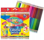 KREDKI SZKOLNE dwustronne 24 / 48 kolorów COLORINO