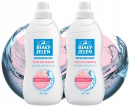 2x Płyn Do Prania JEDWAB WEŁNA PUCH Delikatny BIAŁY JELEŃ 1L