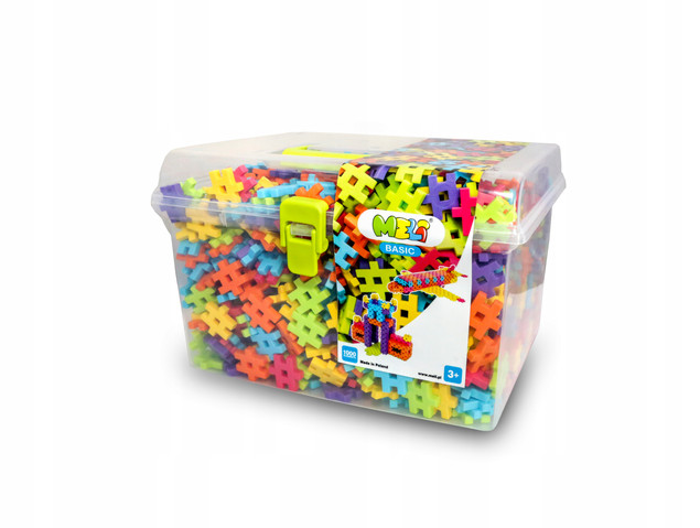 KLOCKI KONSTRUKCYJNE WAFLE MELI BASIC TRAVEL BOX 1000 EL PUZZLE 3D GOFRY