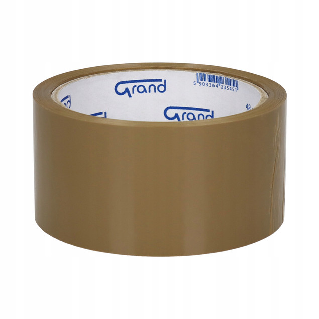 Taśma Pakowa Klejąca 48x50m Akryl Brązowa 1 Rolka Grand x2