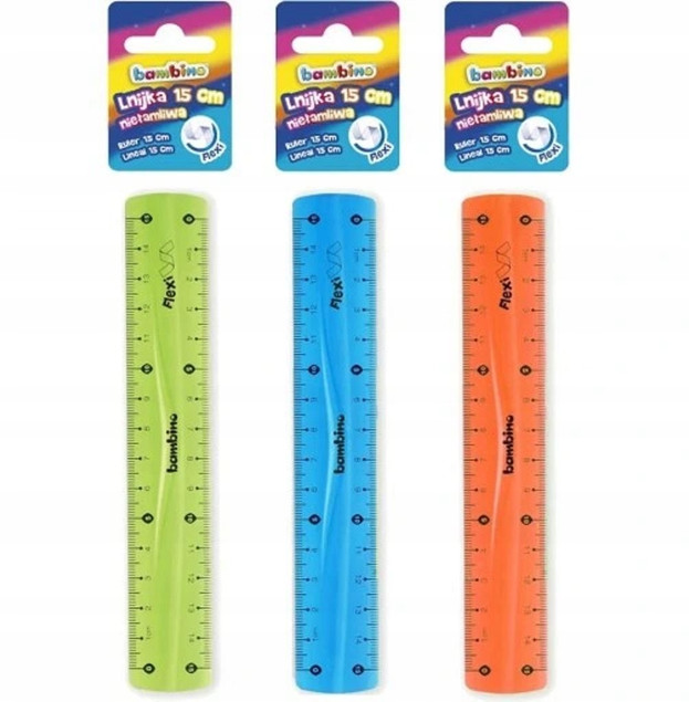 Linijka BAMBINO standard 15cm Flexi MAJEWSKI, cena za 1szt.