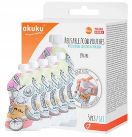 Akuku wielorazowe saszetki na pokarm  A0056