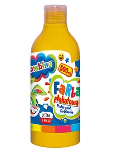 Farba plakatowa szkolna w butelce żółta 500 ml 