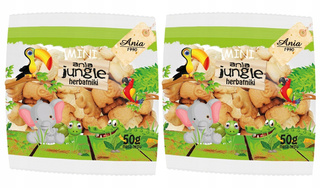 2x50g BIO Ania Herbatniki Mini ZOO Jungle Bez Cukru