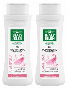 2x BIAŁY JELEŃ Żel Pod Prysznic ALANTOINA Regenerujący 300ml Hipoalergiczny