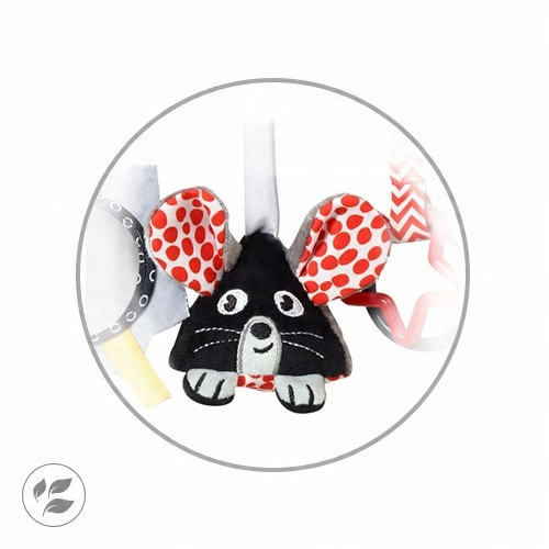 BABYONO ZAWIESZKA DO WÓZKA I FOTELIKA SENSORYCZNA KONTRASTOWA CHEESE & SKIP