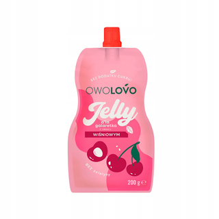 OWOLOVO Jelly galaretka w tubce jabłko wiśnia deser bez cukru 200g