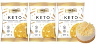 FRANK&OLI Ciastko Miękkie Keto SERNIK BIAŁA CZEKOLADA Bez Cukru 50g x3