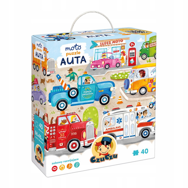 CzuCzu Moto puzzle Auta 40 elementów 3+, 4+