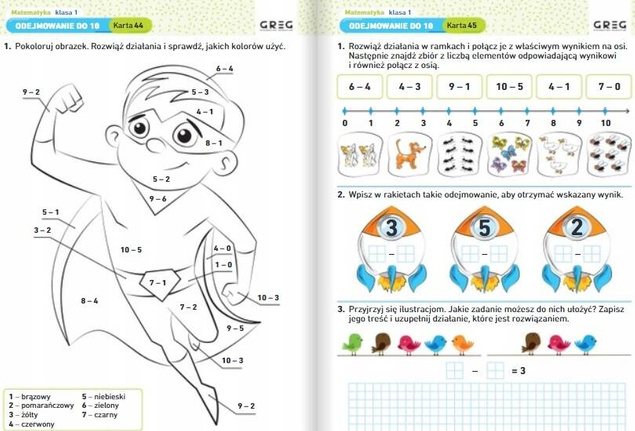 Matematyka Karty Pracy W Szkole I W Domu Klasa 1 SP Greg