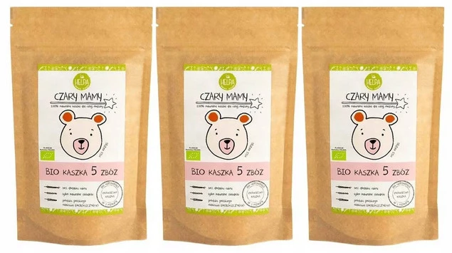 3x HELPA Ekologiczna Kaszka Dla Dzieci Bio Czary Mamy Pięć 5 Zbóż (3x200g)