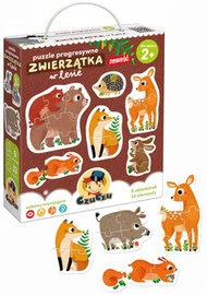 Czuczu Puzzle progresywne Zwierzątka w lesie