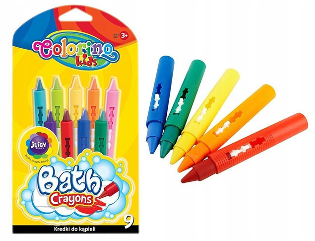 Kredki do kąpieli 9kol COLORINO