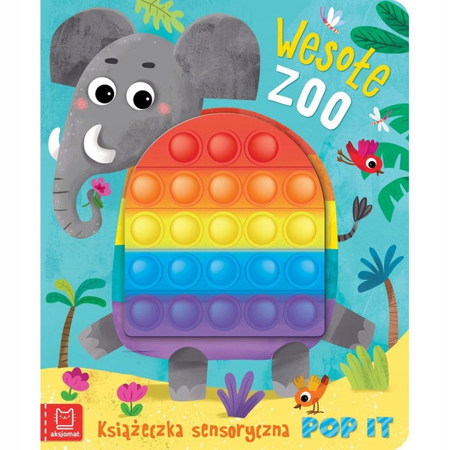 Książeczka sensoryczna z POP IT. Wesołe zoo