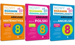 3x Arkusze egzamin ósmoklasisty – matematyka, polski, angielski | Greg