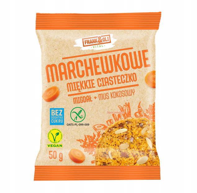 MARCHEWKOWE Miękkie Ciasteczko Frank&Oli 50g