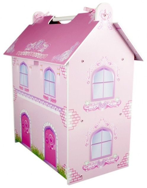 Duży DREWNIANY DOMEK DLA LALEK Mebelki NORIMPEX