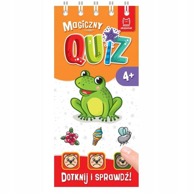 Magiczny Quiz Z Żabką Dotknij i Sprawdź Zabawa Poznawanie 4+ Aksjomat 4036