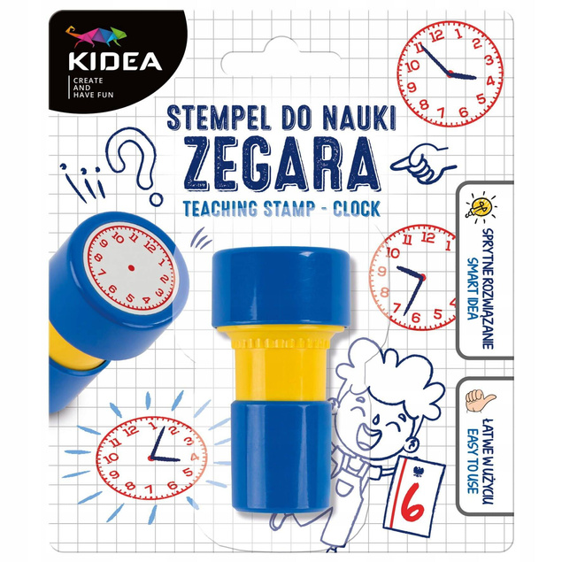 Stempel Pieczątka Nauka Zegar Godzina Na Zegarze Dla Dzieci 3+ Kidea