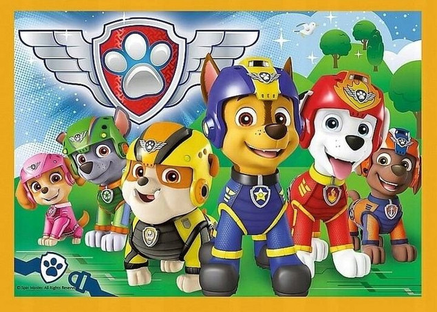 Puzzle 4w1 Zawsze na czas Psi Patrol Trefl 34395