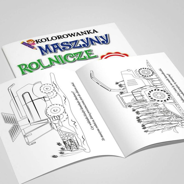 Kolorowanka z naklejkami. Maszyny Rolnicze