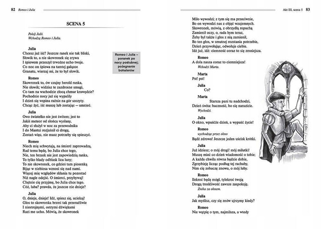 Romeo i Julia Szekspir lektury z opracowaniem Greg