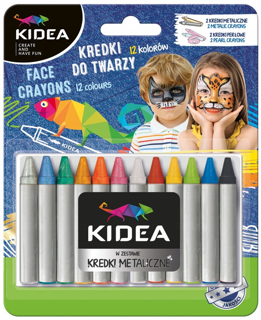 Kredki do Malowania Twarzy 12 Kolorów dla Dziecka