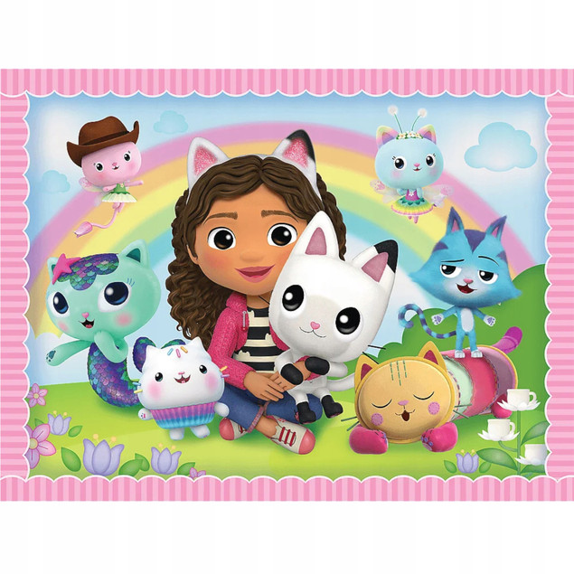 KOCI DOMEK GABI 2W1 GRA MEMO MEMORY + 3 x PUZZLE dla dzieci +3 lata