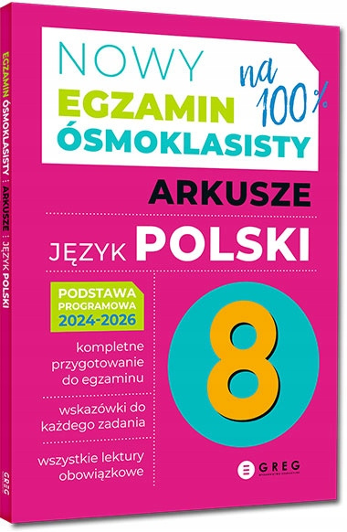 6x Egzamin ósmoklasisty komplet 6w1 GREG 2024 ZESTAW