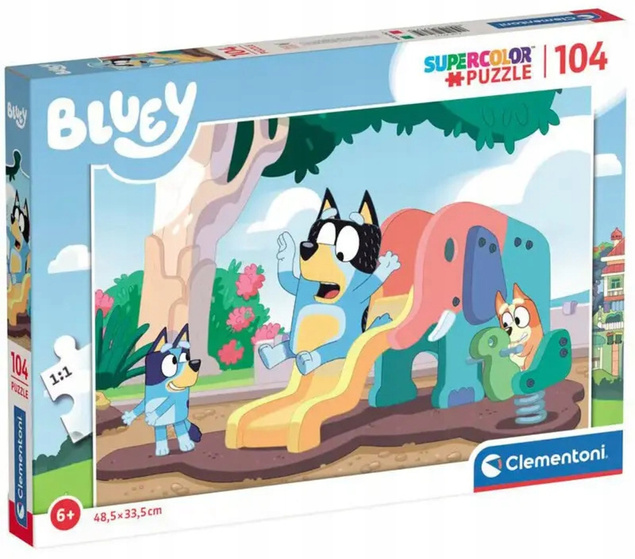 Puzzle 104 Układanka Blue BLUEY Pies Piesek Bing BAJKA Dla Dzieci 6+